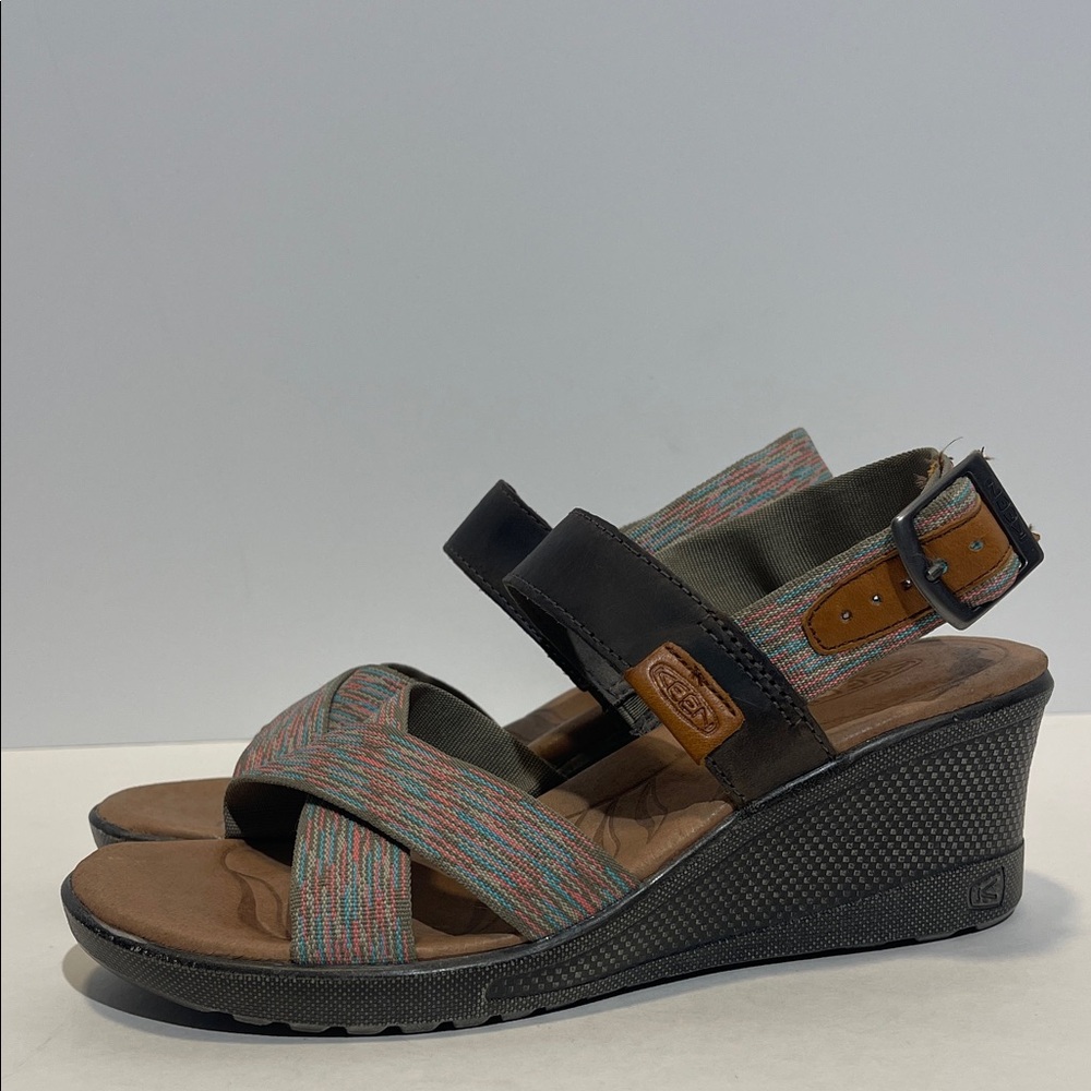 Keen Skyline Slingback Wedge Sandals Women’s 6.5 Multicolor Leather 1014313